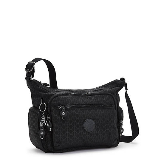 Torba Crossbody Kipling Gabbie Small Printed Czarne | PL 2068PJ